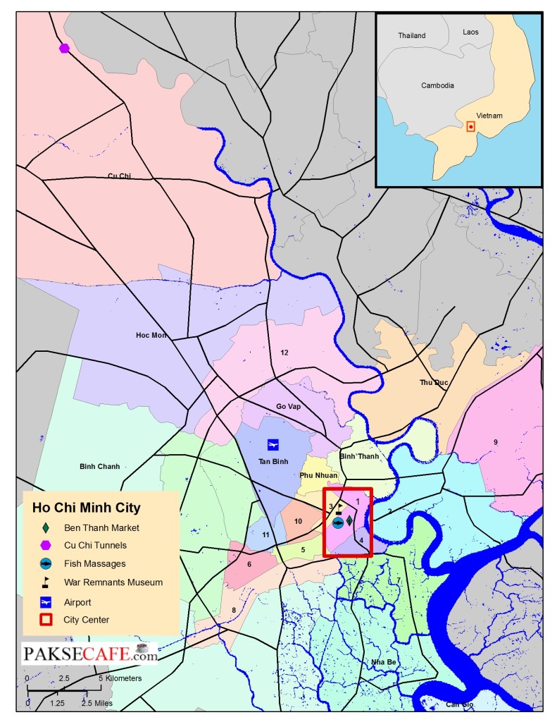 4 things to in Saigon Ho Chi Minh City Map