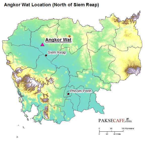 Siam Reap Angkor Wat Map 