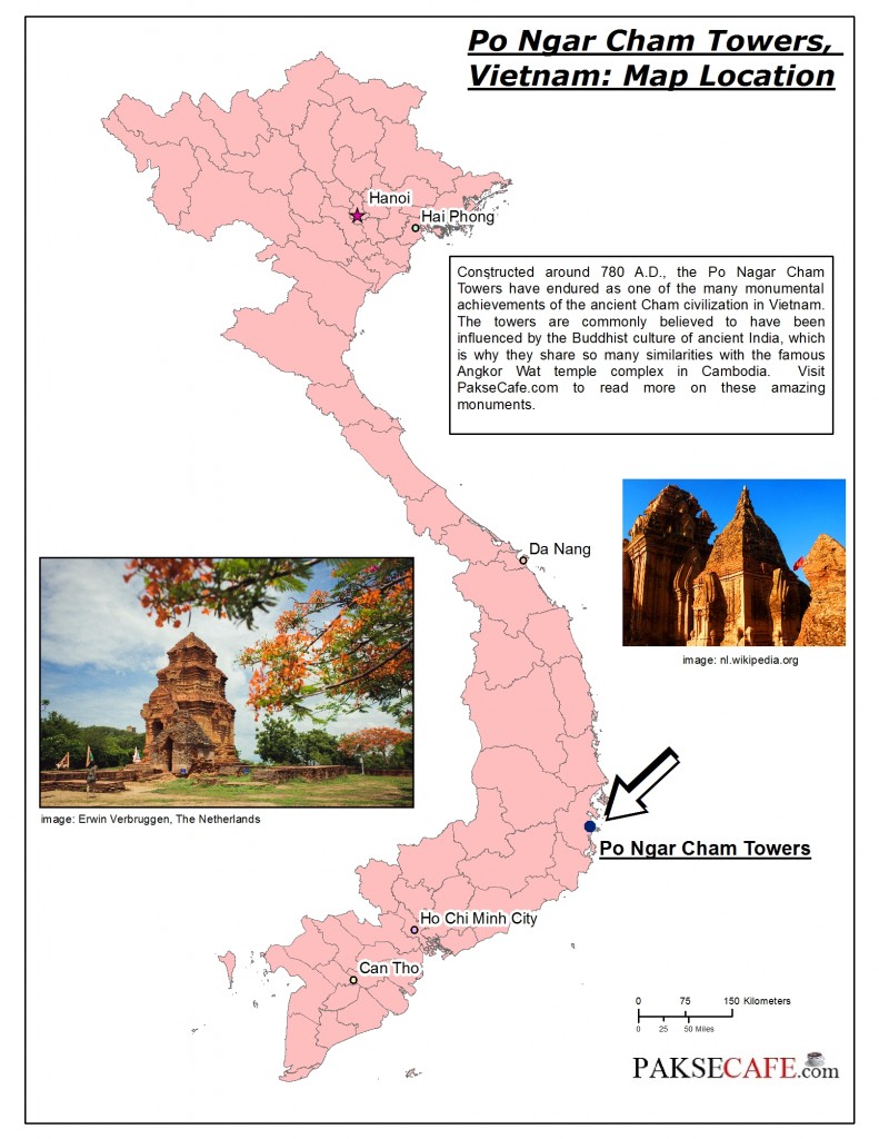 Cham Towers Vietnam Map Location