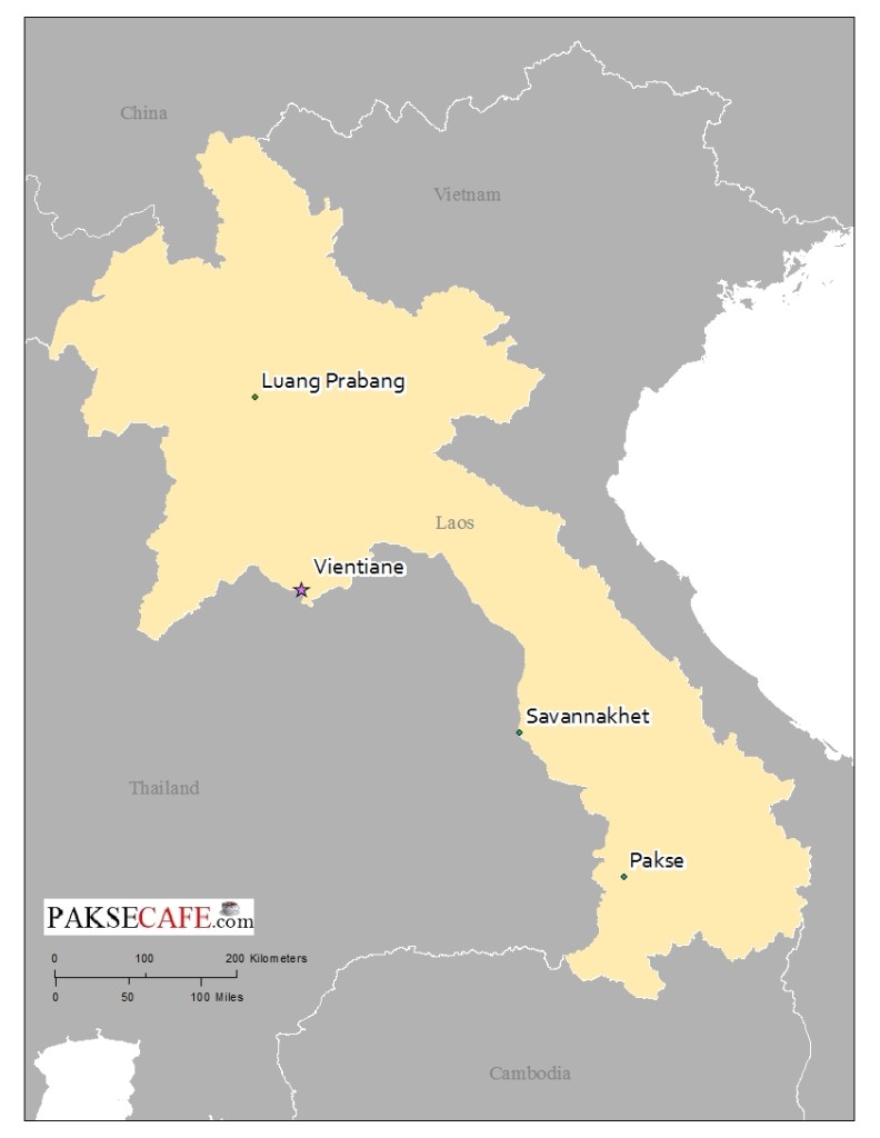 Map of Laos