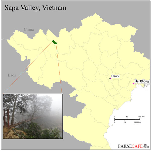 Sapa Valley is located in Northern Vietnam