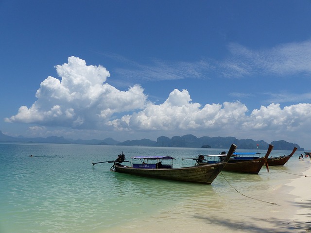 boats near krabi Thailand