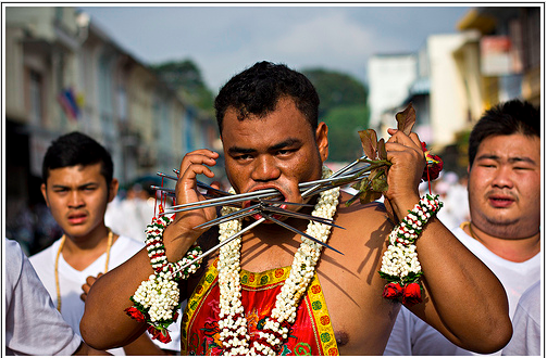 Thailand's Vegetarian Festival is sometimes Bloody